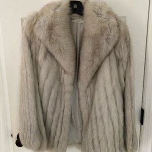Brightener Added Blue Fox Fur Coat Finland
